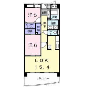 2LDK 間取り図