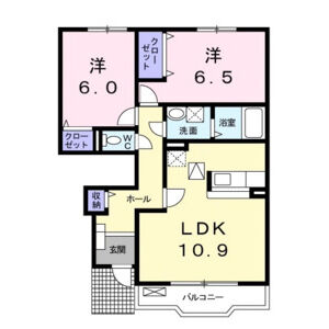 2LDK 間取り図