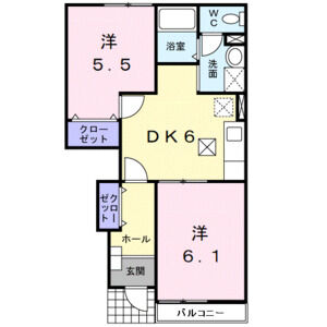 2DK 間取り図