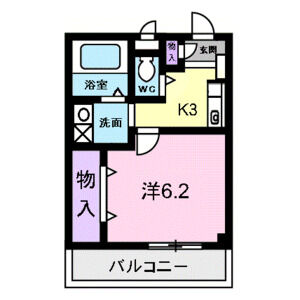 1K 間取り図