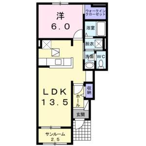 1LDK 間取り図