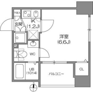1K 間取り図