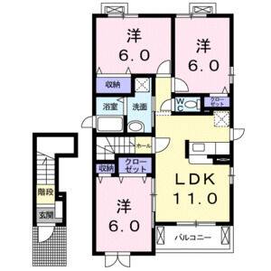 3LDK 間取り図