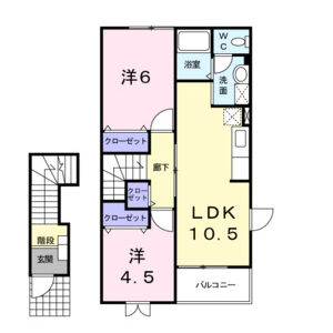 2LDK 間取り図