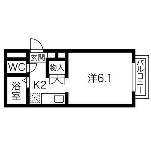 1K 間取り図