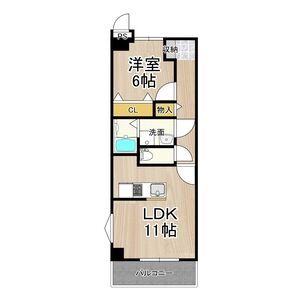 1LDK 間取り図