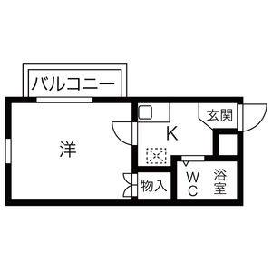 1K 間取り図