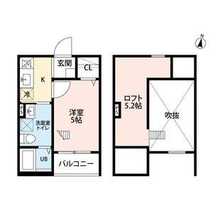 1K 間取り図