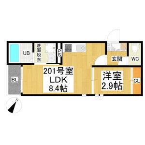 1LDK 間取り図