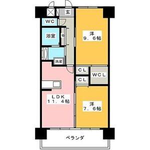 2LDK 間取り図