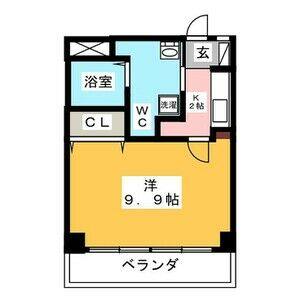 1K 間取り図