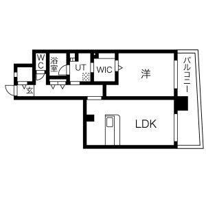 1K 間取り図