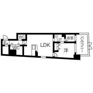 1LDK 間取り図