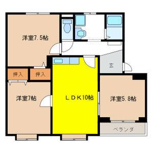 3LDK 間取り図