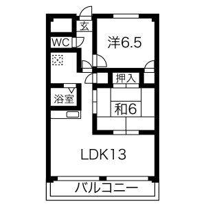 2LDK 間取り図