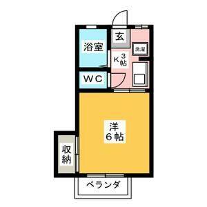 1K 間取り図
