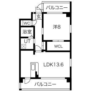 1LDK 間取り図
