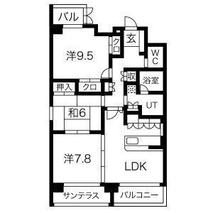 3LDK 間取り図