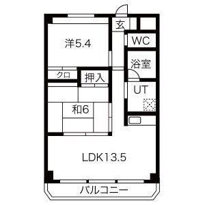 2LDK 間取り図