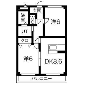 2LDK 間取り図