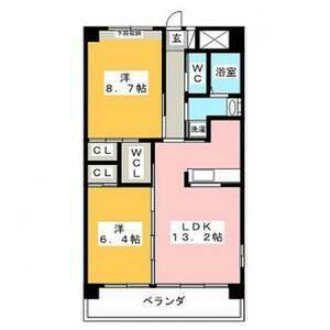 2LDK 間取り図