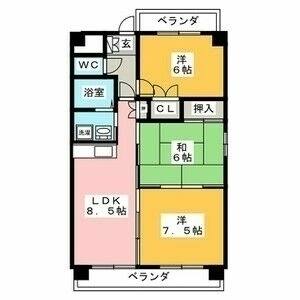 3LDK 間取り図