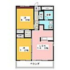 2LDK 間取り図