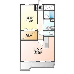 1LDK 間取り図