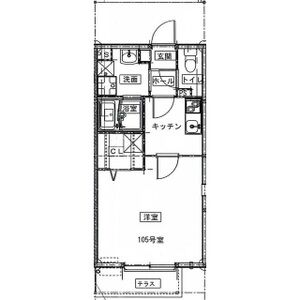 1K 間取り図