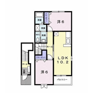 2LDK 間取り図