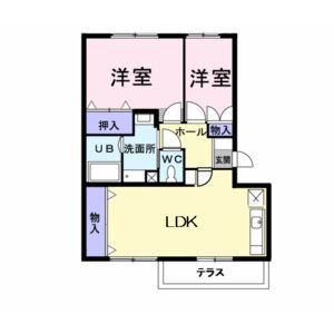 2LDK 間取り図