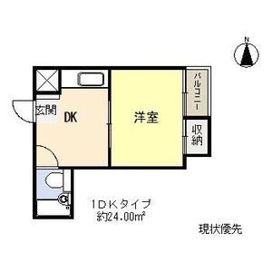 1DK 間取り図