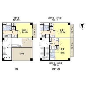1K 間取り図