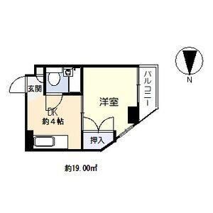 1DK 間取り図