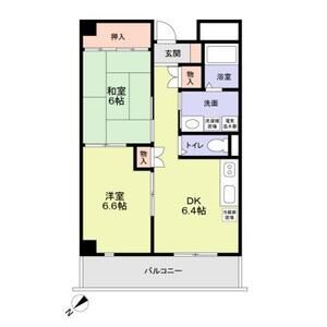 2DK 間取り図