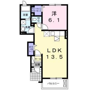 1LDK 間取り図