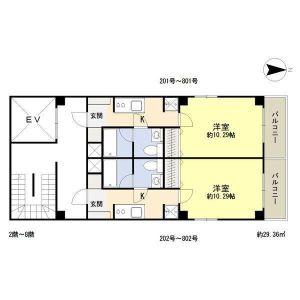 1K 間取り図
