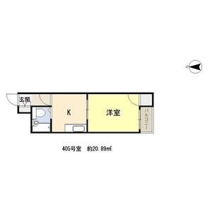1K 間取り図