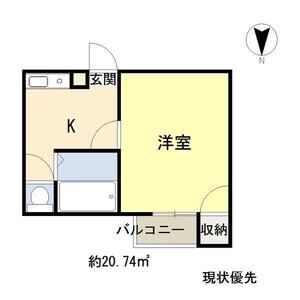1K 間取り図