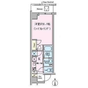 1K 間取り図