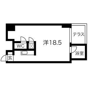 ワンルーム 間取り図