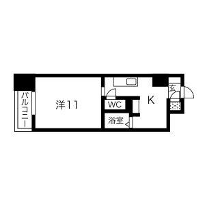 1K 間取り図