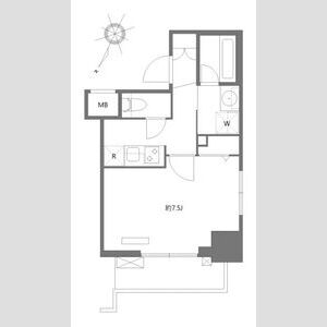 1K 間取り図