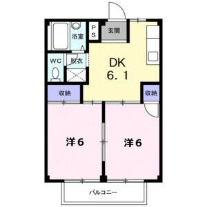 2DK 間取り図