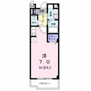 ワンルーム 間取り図