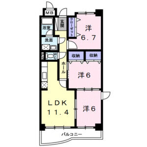3LDK 間取り図