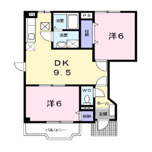 2DK 間取り図