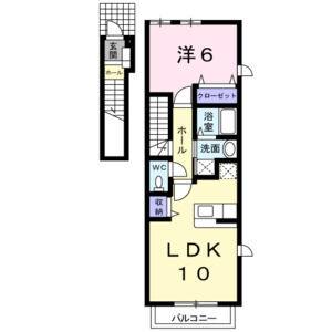 1LDK 間取り図