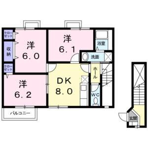 3DK 間取り図