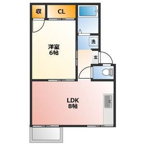 1LDK 間取り図